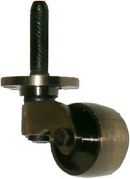 Cast Brass Platform Caster with Antiqued Finish