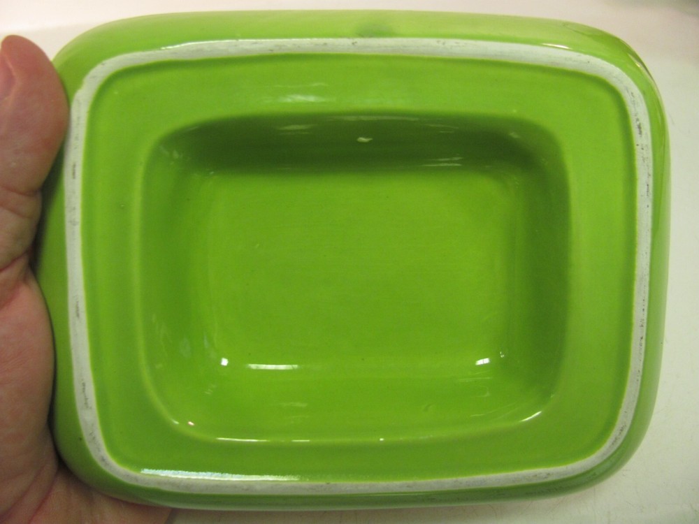Vintage "Park it Here" Red Bench Green Ashtray