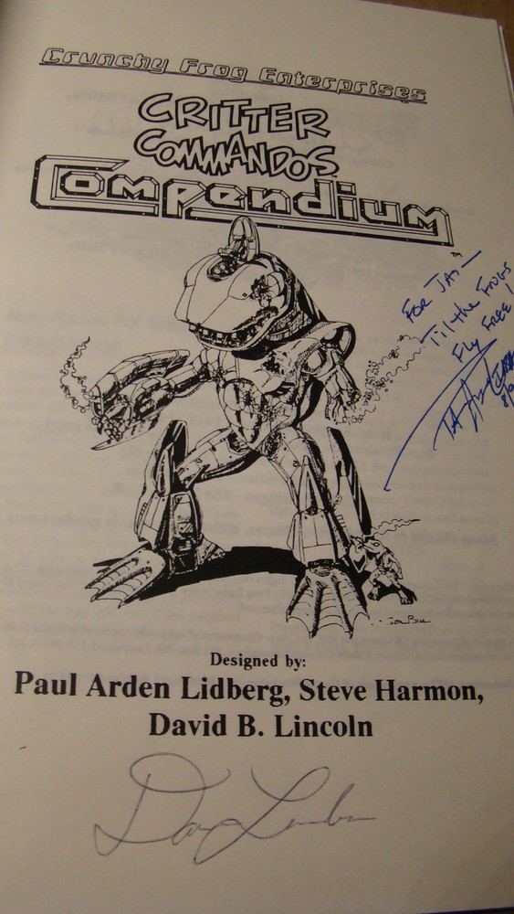 CRITTER COMMANDOS COMPENDIUM *NICE* AUTOGRAPHED ORIGINAL DUNGEONS DRAGONS