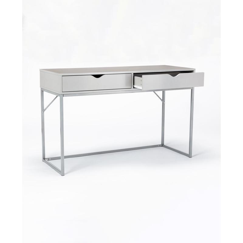Writing Desk Console W/ 2 Drawers Rectangular Simple Compact Office Study Room