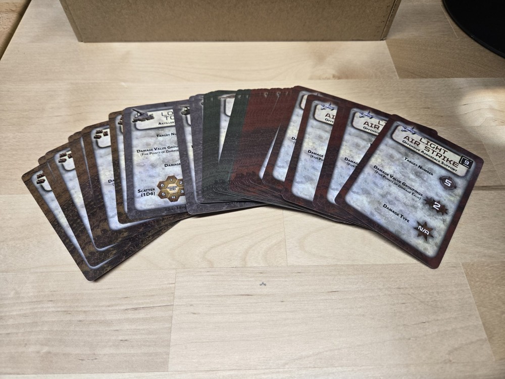 Battletech Mercenaries Kickstarter Box Set Battlefield Support Deck Cards