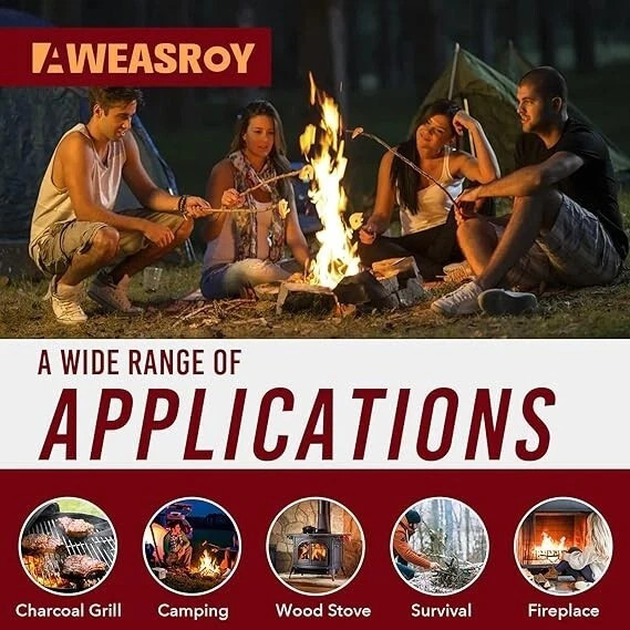 Fire Starter Squares 64, Odorless Fire Starters for Fireplace, Camping