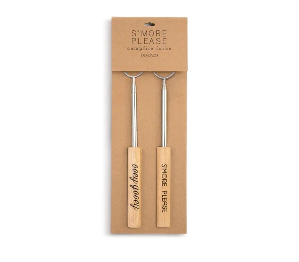 Demdaco S’more Please Campfire Sticks Extendable Roasting Forks Telescoping