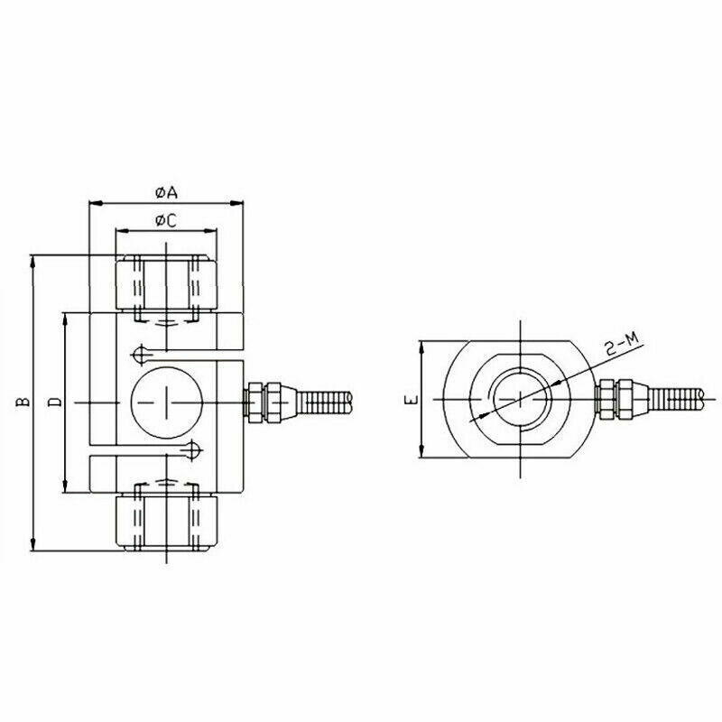 200Kg S-Type Load Cell Tension Sensor Pull Pressure Load Cell Weighing Sensor
