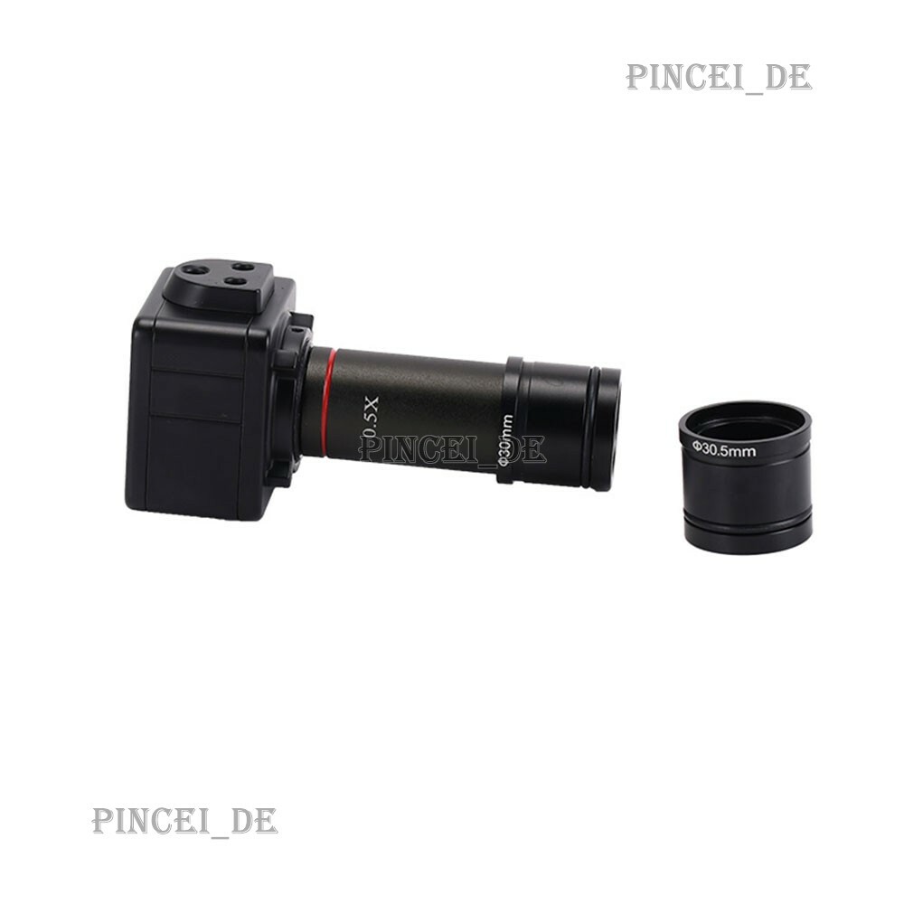 5MP USB Microscope Camera Digital Eyepiece Industrial Cam 0.5X Adapter Kit