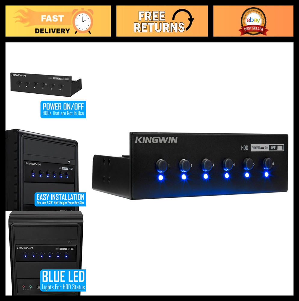 Power Switch Module for 2.5"/3.5" SATA HDD/SSD - Control Up to 6 Drives, Extend