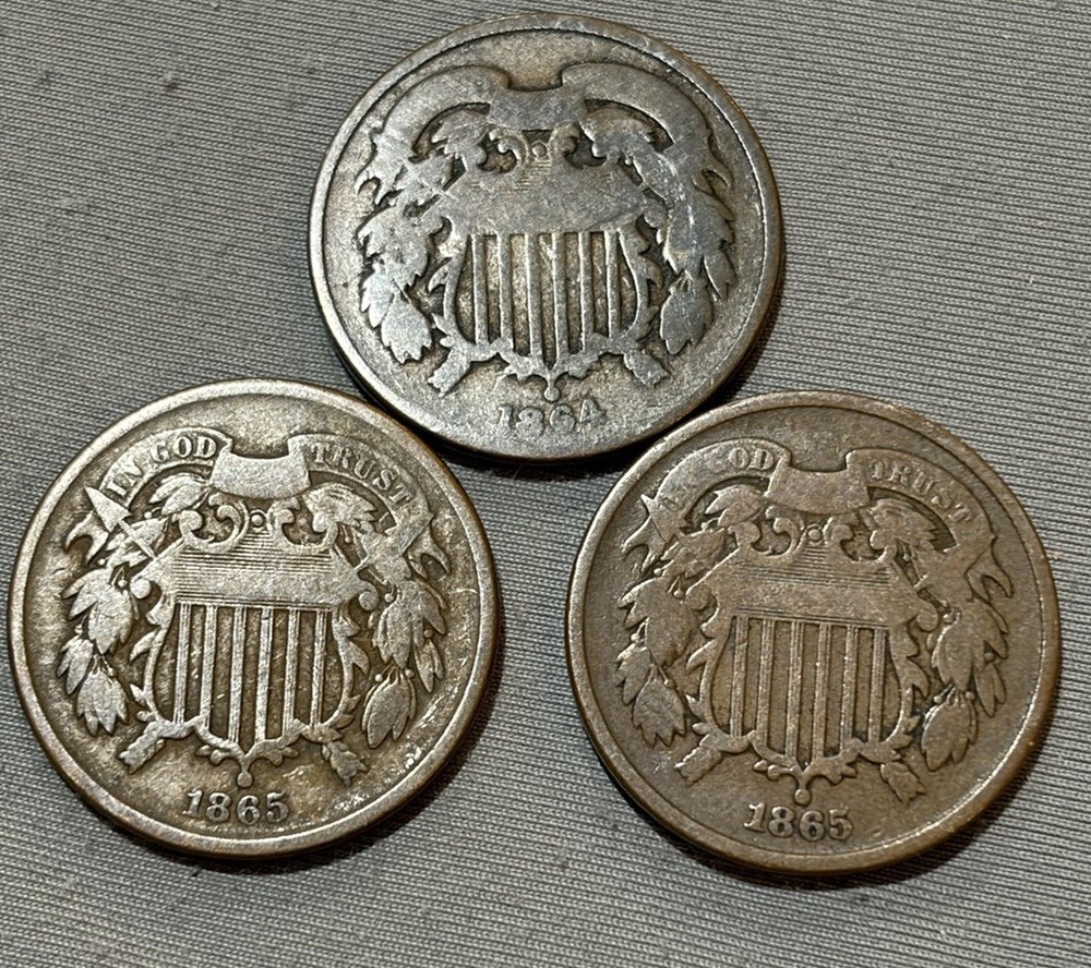 1964 1965 Two Cent Piece Bundle
