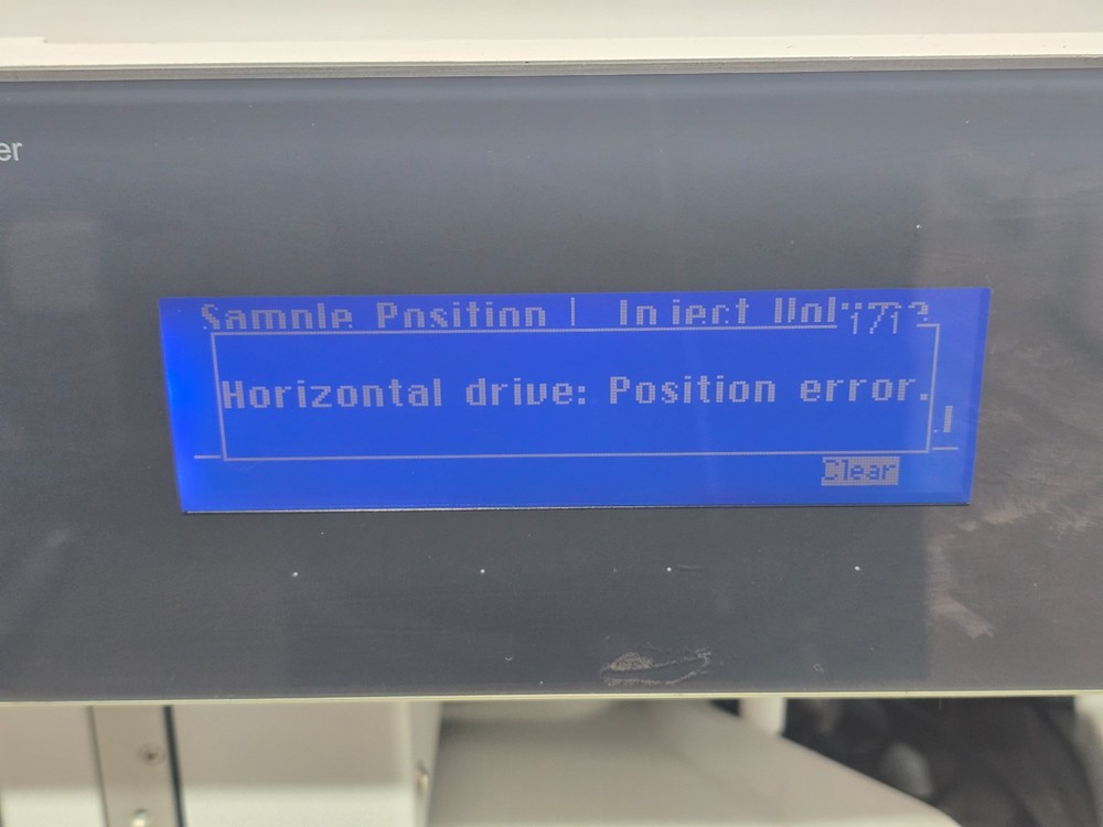 Dionex UltiMate WPS-3000 T RS Autosampler Power Tested Drive Position Error