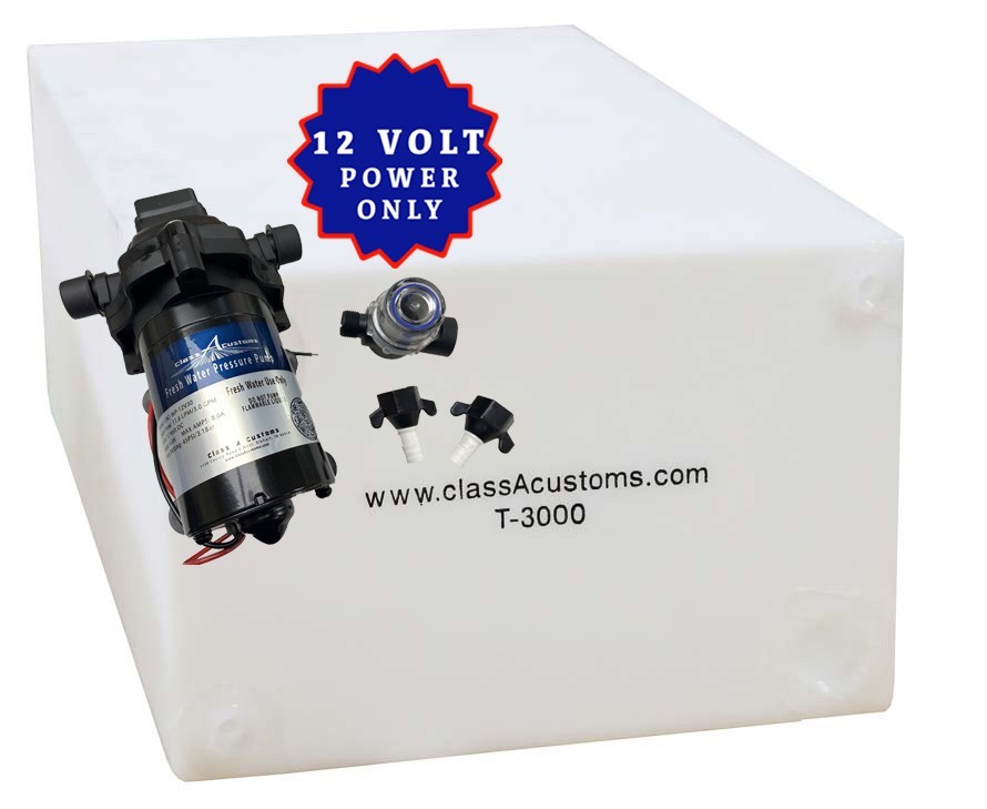 30 Gallon Fresh Water Holding Tank & 12 Volt Water PUMP ~~T-3000-CAC-WP-12V30