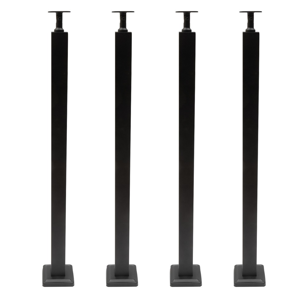 4-Piece Balustrade Post Set, Cable Railing Posts, 304 Stainless Steel Stair Post