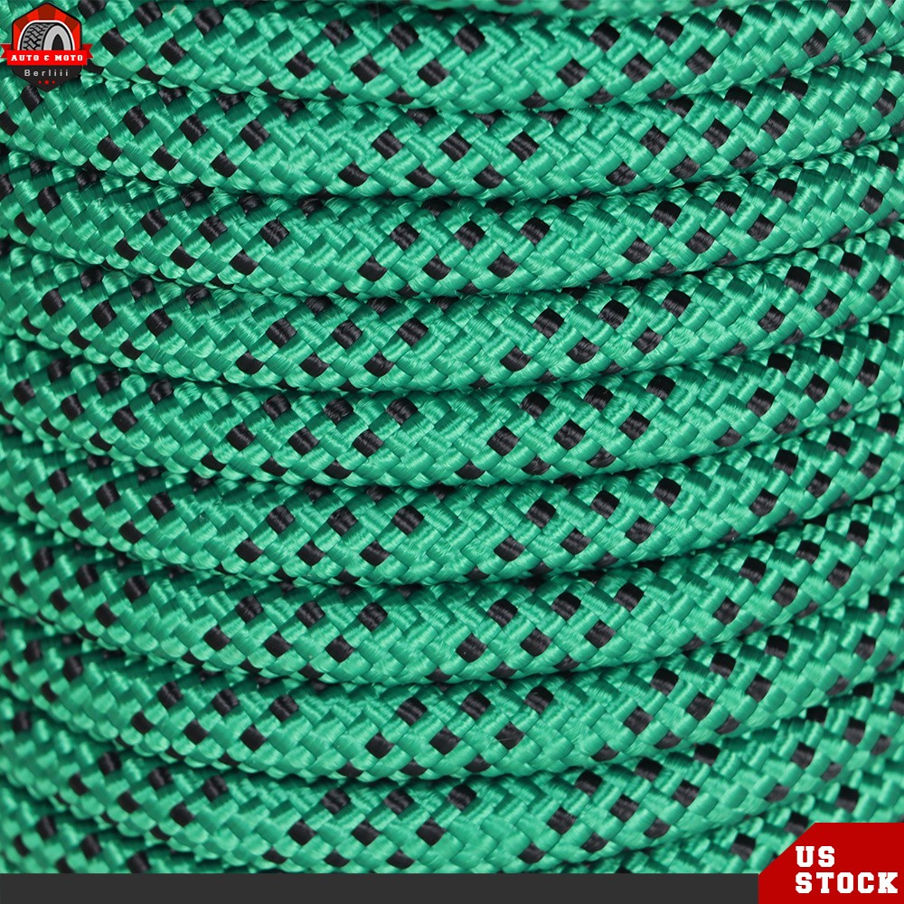 3/8" × 100' Rope Braided Polyest Rope High Strong Pulling 3520Lbs