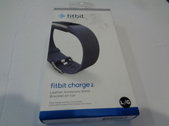 Fitbit Charge 2 Accessory Band, Leather, Indigo, LARGE NEW lb