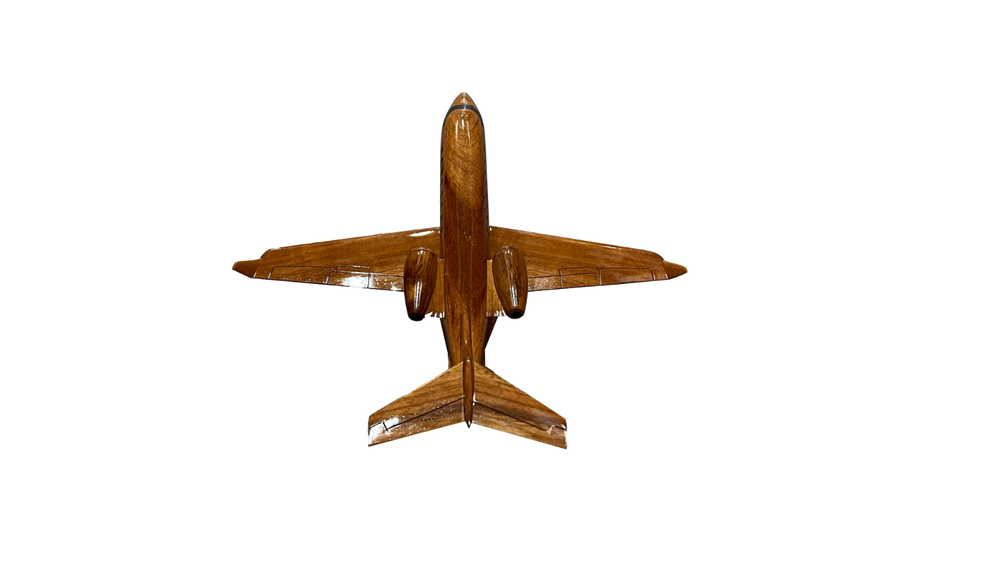 Lear45 Mahogany Wood Desktop Airplane Model