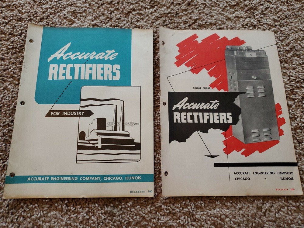 Accurate Engineering Company Rectifiers Bulletins 100 & 200