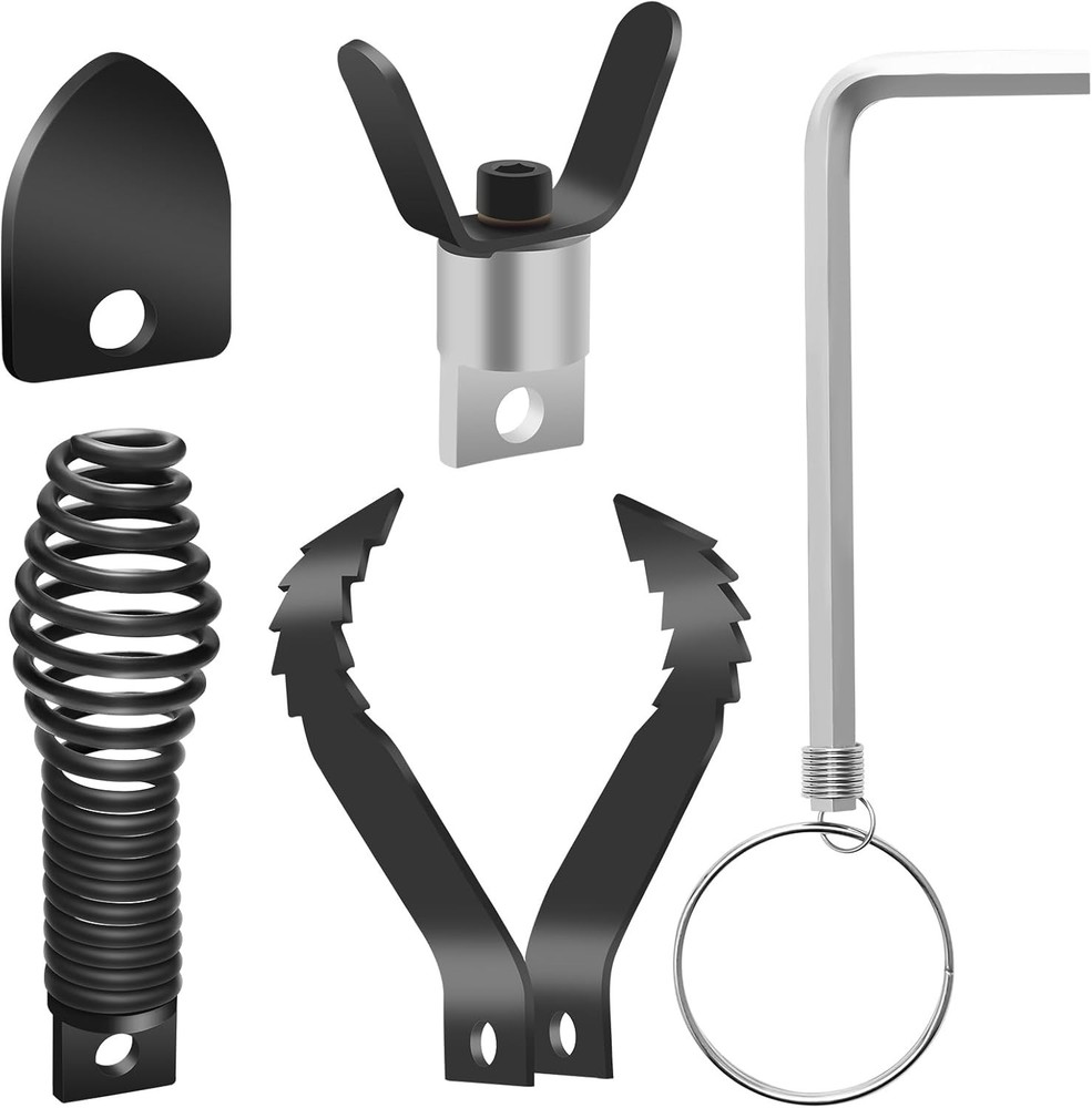 4 Pack Drain Snake Drill Attachment Combination Cutter Head Set for Pipe Cleaner
