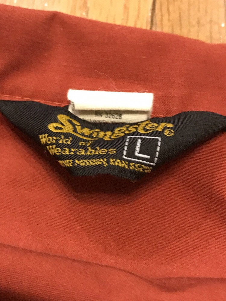 Vintage Maroon AgriGold Seed Corn Bomber Jacket Swingster Coat