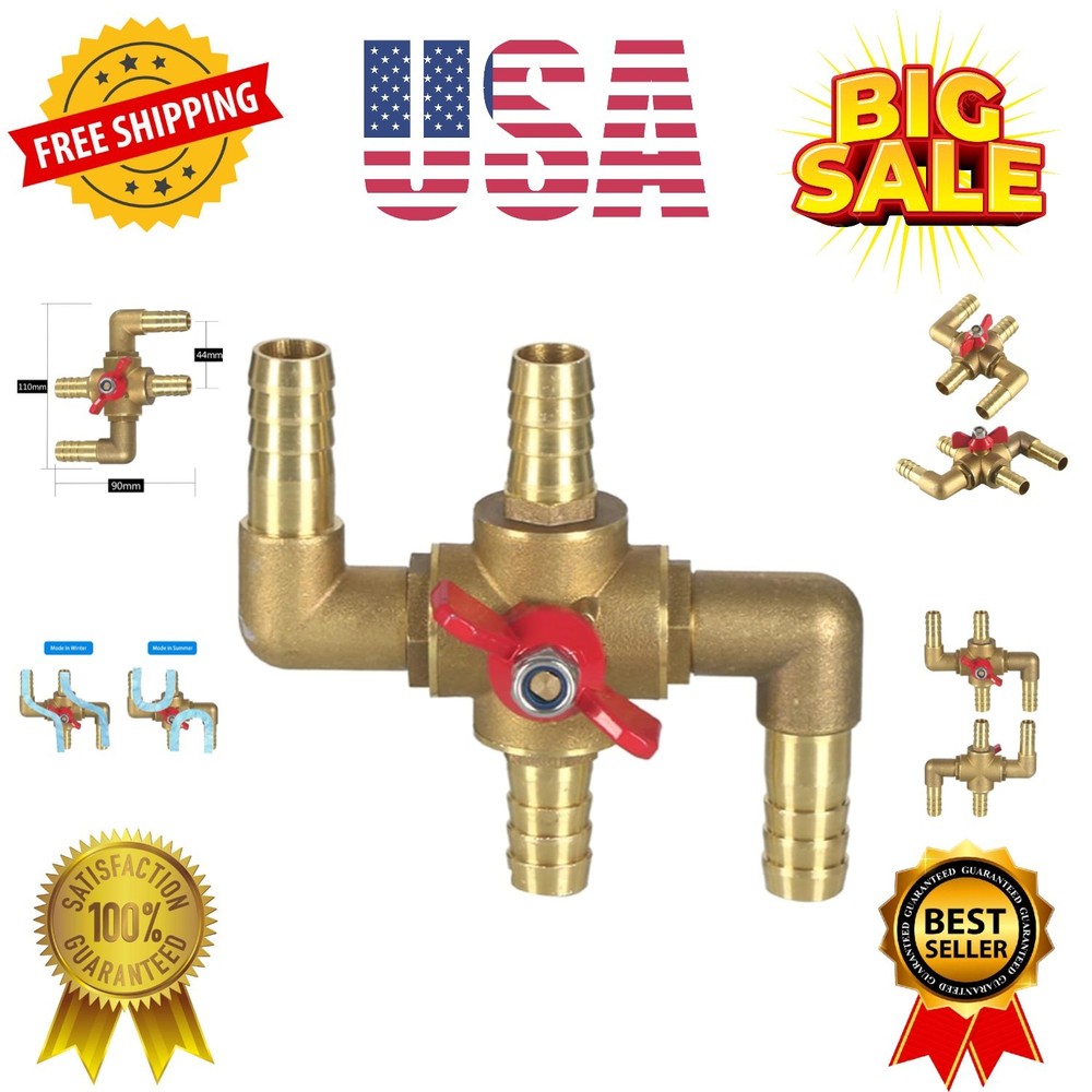 All Solid Brass Body Automobile Integrated 4-Way Heating Water Manual Control...