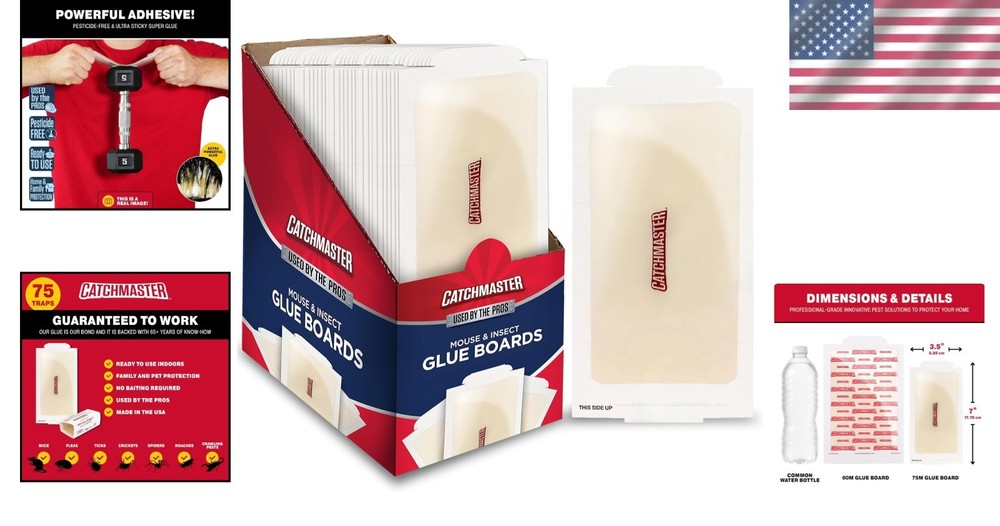 Sticky Mouse & Insect Traps 75ct - Pest Control Solution