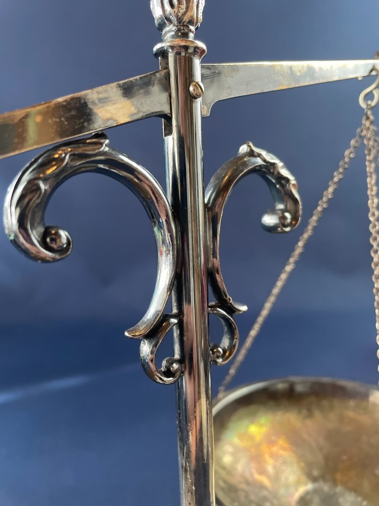 Antique Victorian silver platted scale England