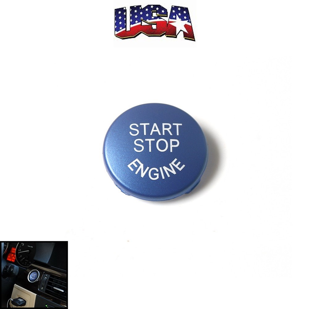 Blue Start Stop Engine Button Cover Switch For BMW E84 E83 E71 E72 E90 E91 E60