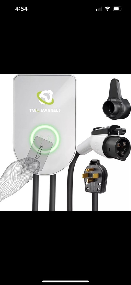 Level 2 Smart EV Charger. No installation required! Portable & Lockable.