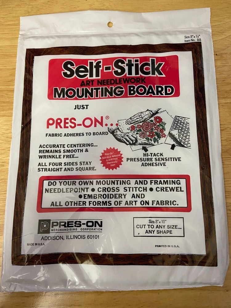 Self-Stick Art Needlework 8"x 10" Mounting Board *NEW* ff1