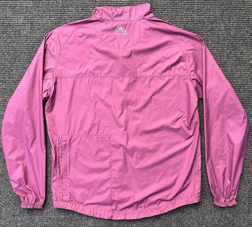 Peter Millar Wind Quarter Zip Pullover Jacket Purple Size Medium