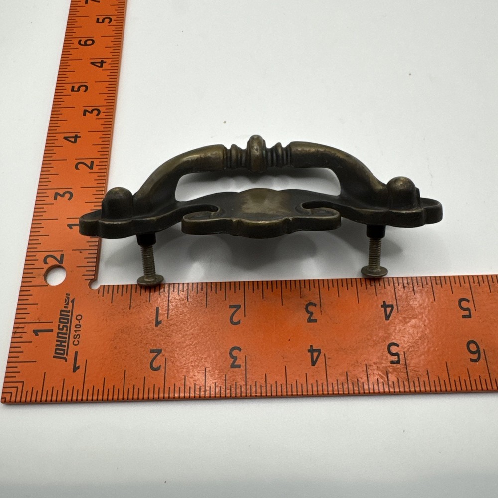 Vintage Brass Drawer Pull 4 1/2" Keeler #7538 Hardware Handle