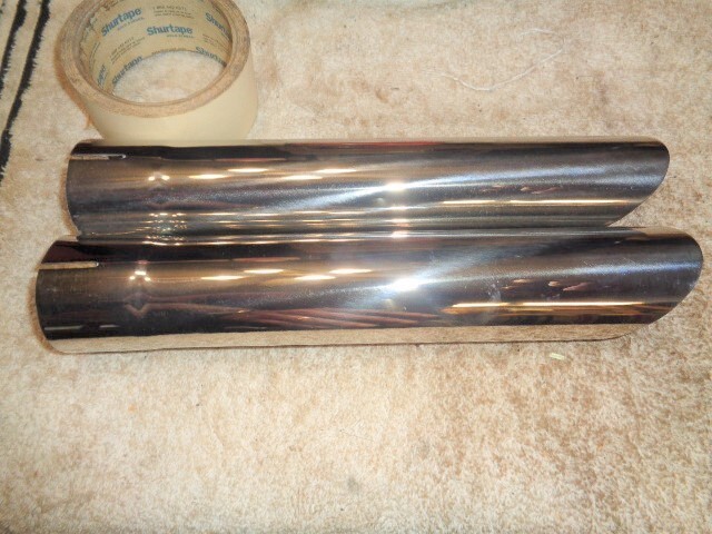 Exhaust Panel Tail Pipe SS Tip, New Pair. 63-67 Corvette