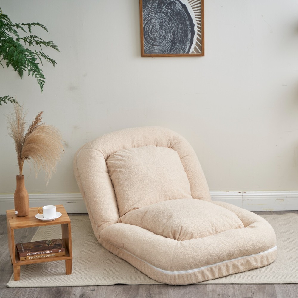 Triple Fold Down Sofa Bed Beige