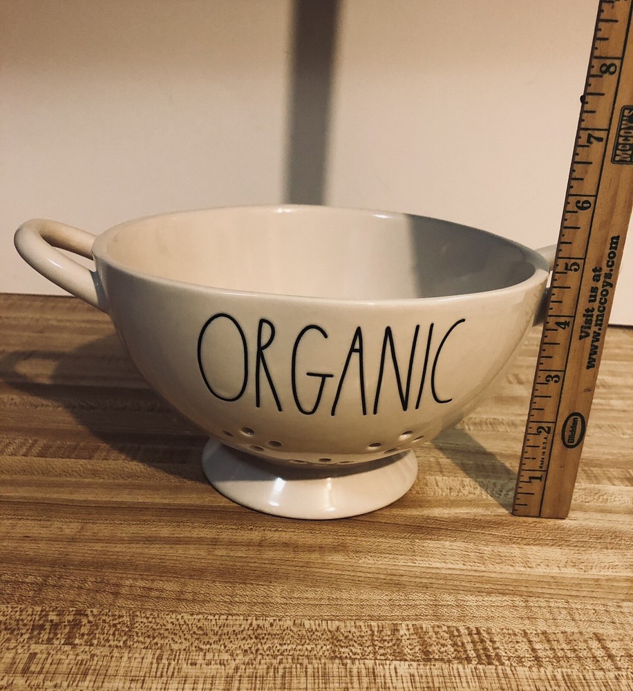 Rae Dunn White “ORGANIC”Ceramic Colander