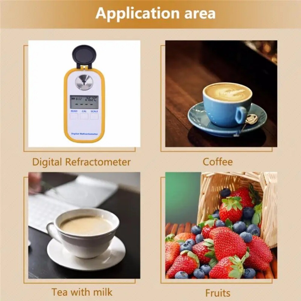 Coffee Sugar Meter Digital Portable Electronic Refractometer Concentration