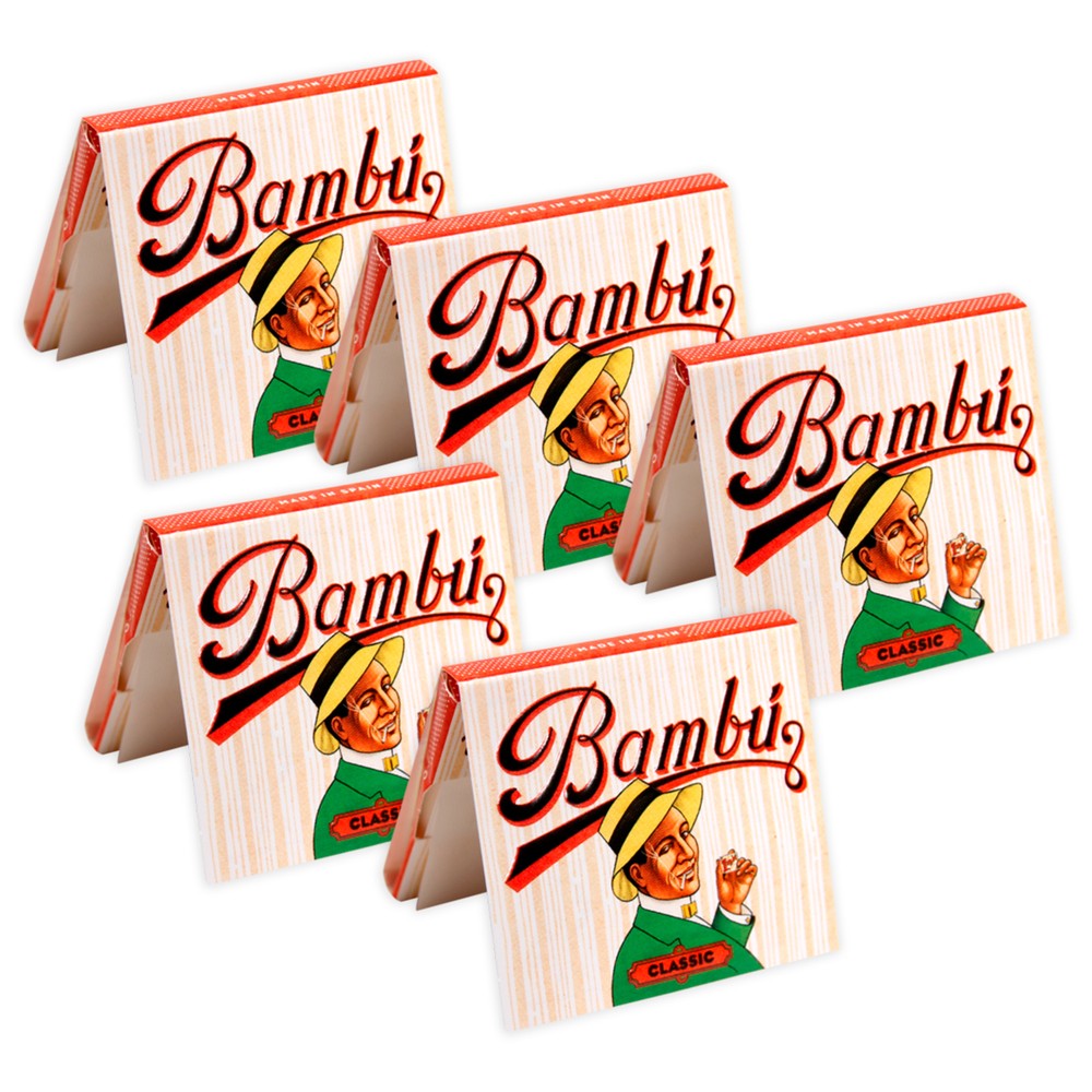 Bambu Rolling Papers - Classic 1 1/4 Regular Size Papers - (5 Booklets!)