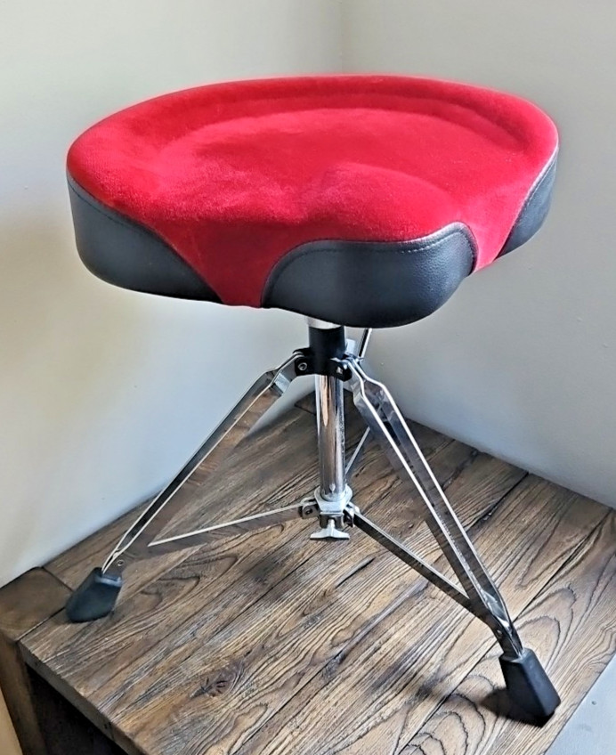 Custom Percussion WMCTR Drum Throne - Red Padded Velvet