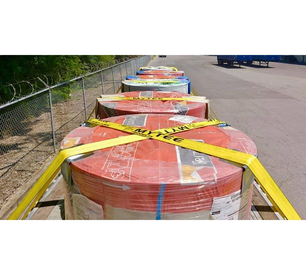 (10 Pack) 4" x 30' Winch Strap w/ Flat Hook Webbing (Reflective Yellow) 5400 #