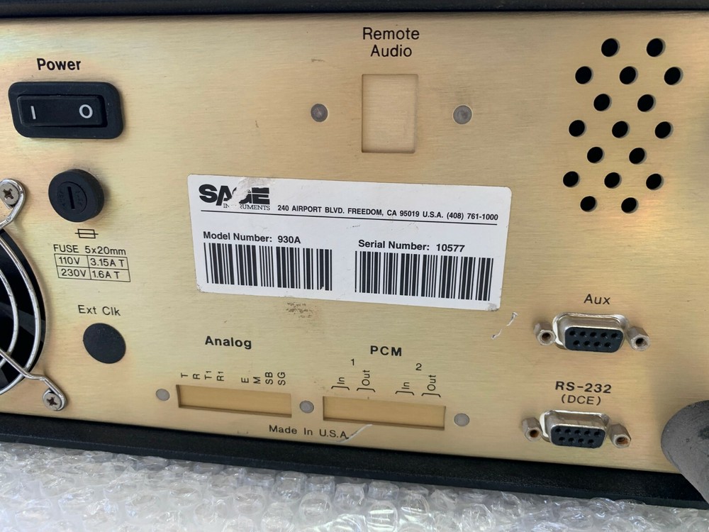 SAGE 930A Communications Test Set Used