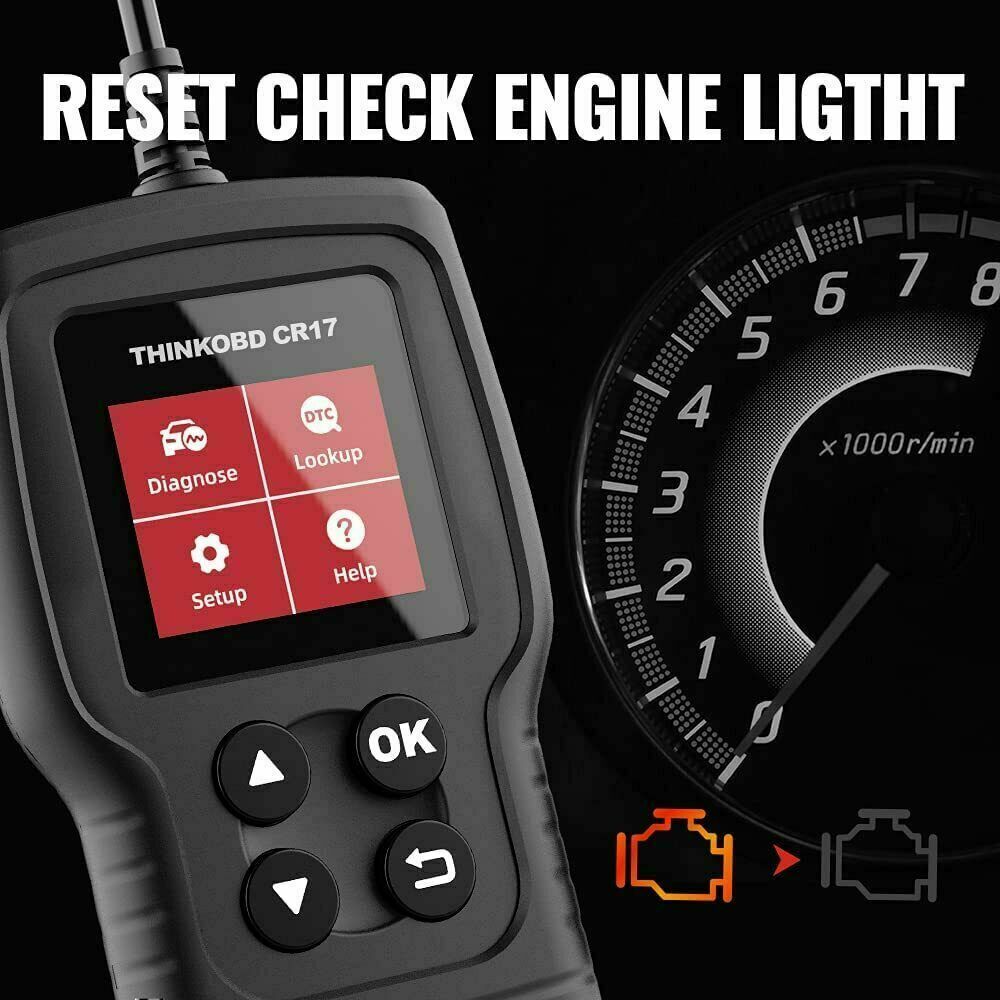 THINKOBD CR17 OBD2 Scanner OBD Code Reader Diagnostic Tool Check Engine Fault US