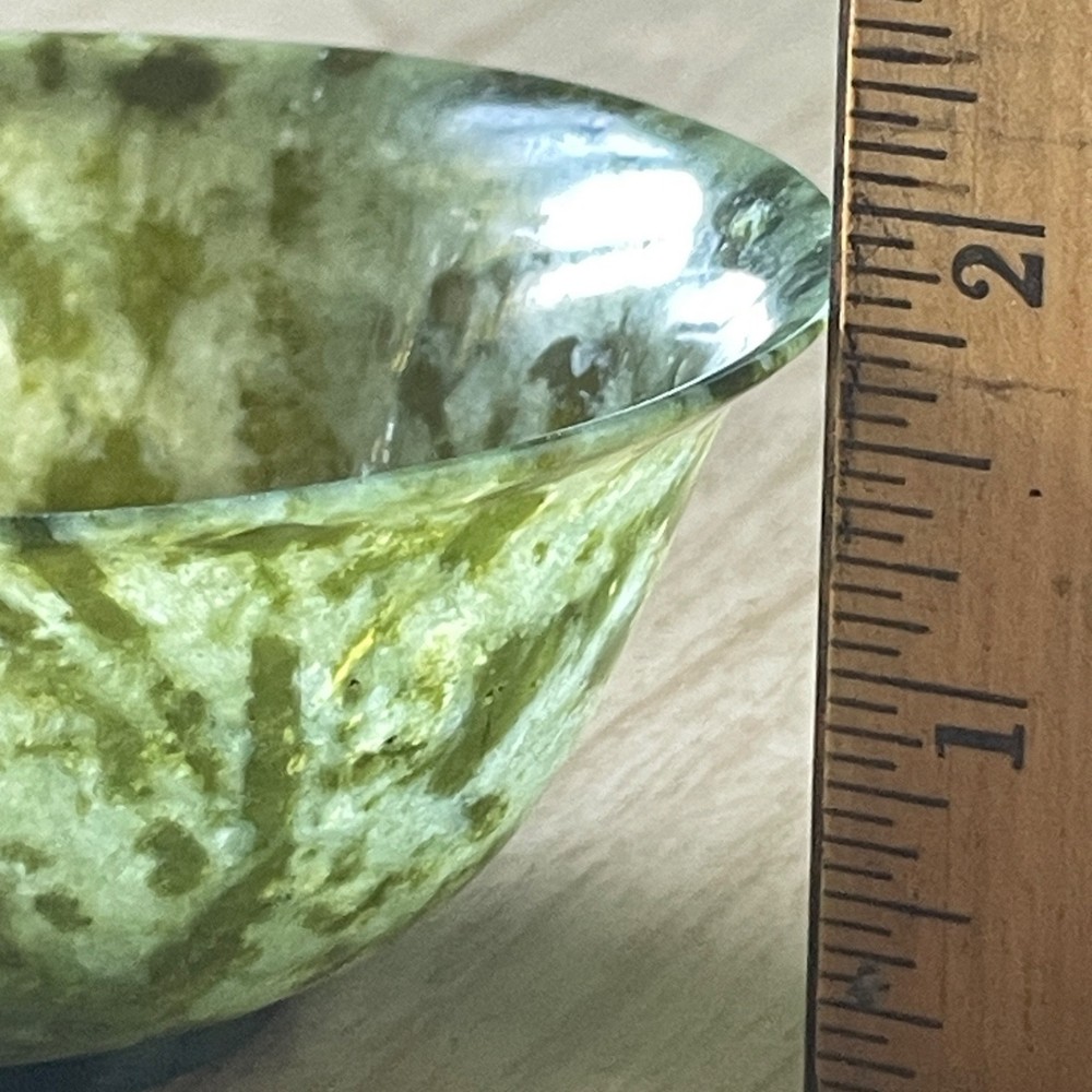 CHINESE Spinach Jade Bowl - 4” diameter