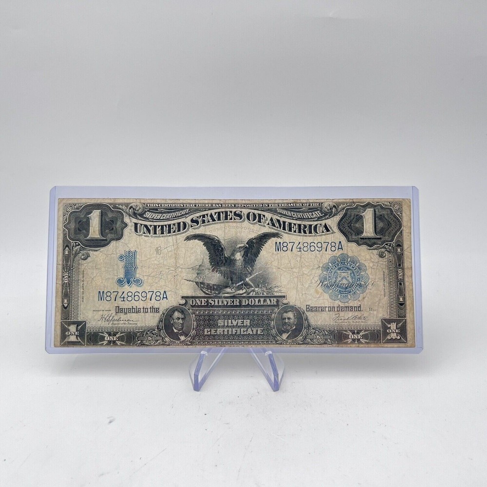1899 $1 Black Eagle One Dollar Note ✯ Large Silver Certificate Rare ✯