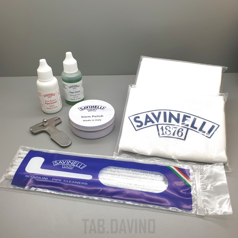 SAVINELLI CON DIT PREMIUM KIT PIPE CLEANING KIT BRUSHES LIQUID CUTTER