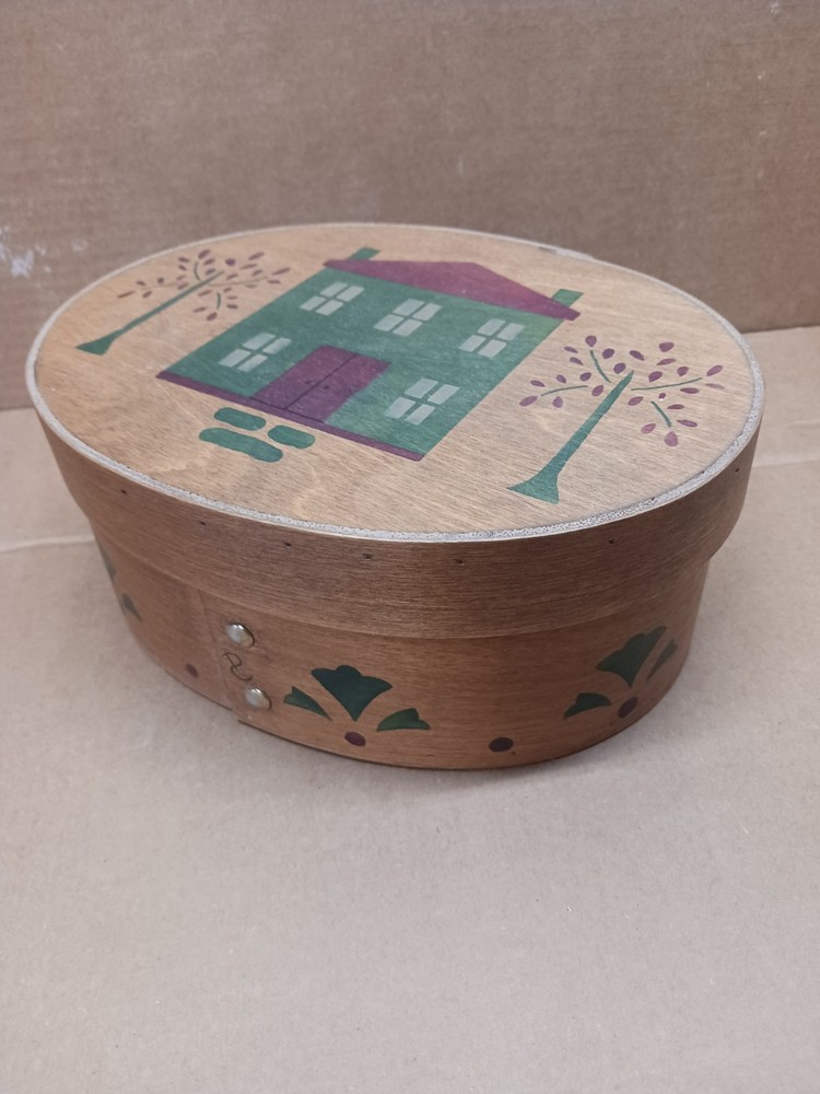 vintage shaker wood sewing box