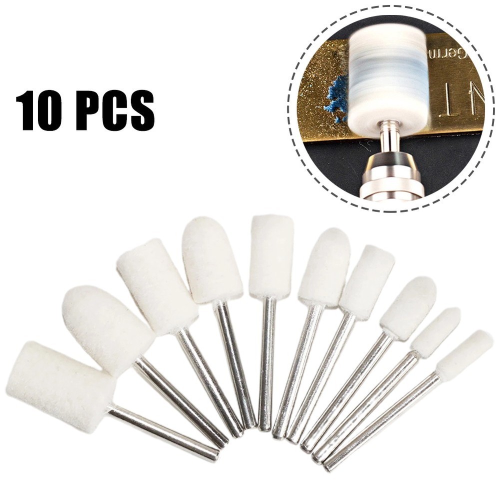 Wide Application Wool Felt Mounted Polishing Buffing Wheel 10Pc Set OD 320mm