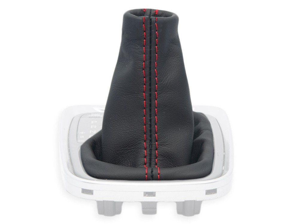 FOR HYUNDAI KONA I 2017-2023 automatic GEAR SHIFT BOOT GAITER LEATHER s. RED