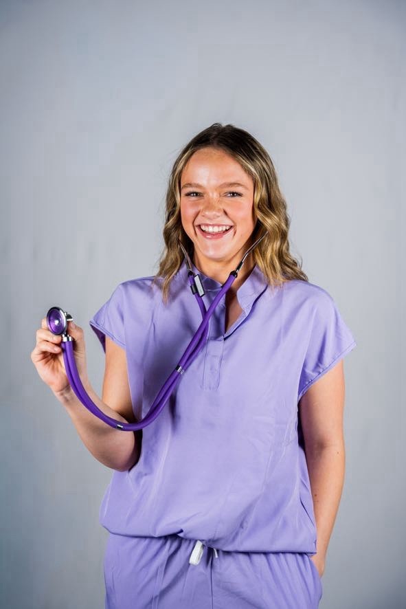 SMALL | NIGHT SHIFT LAV | 2 PC SCRUB SET