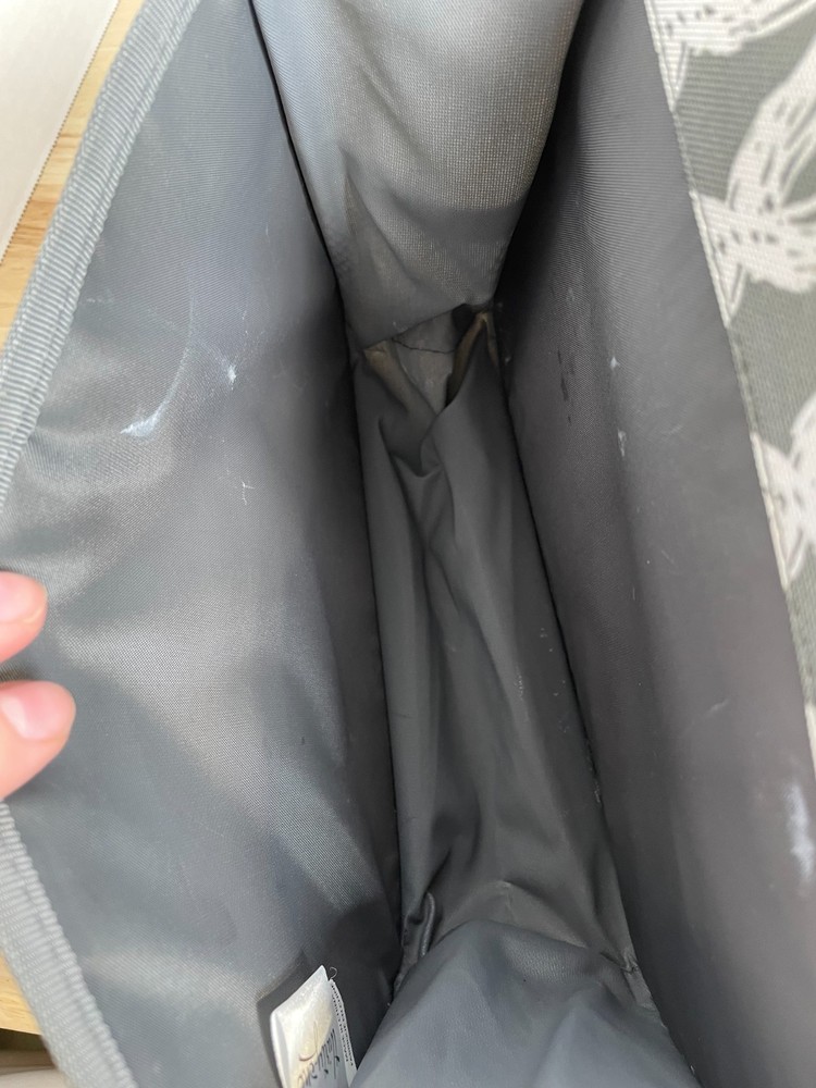 Thirty-One Deluxe Double Duty Caddy Gray White Windswept Diamonds Pattern