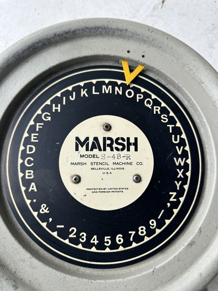 Marsh Model S-48-R Stencil Machine