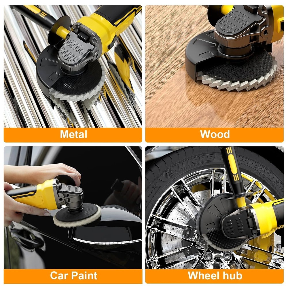 8-Piece Wool Polishing Kit: Buffing Wheels & Compounds for Angle Grinders