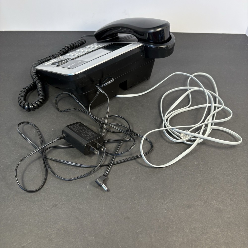 V Tech CS6649 Dect 6.0 Corded Phone Black W/Answering System