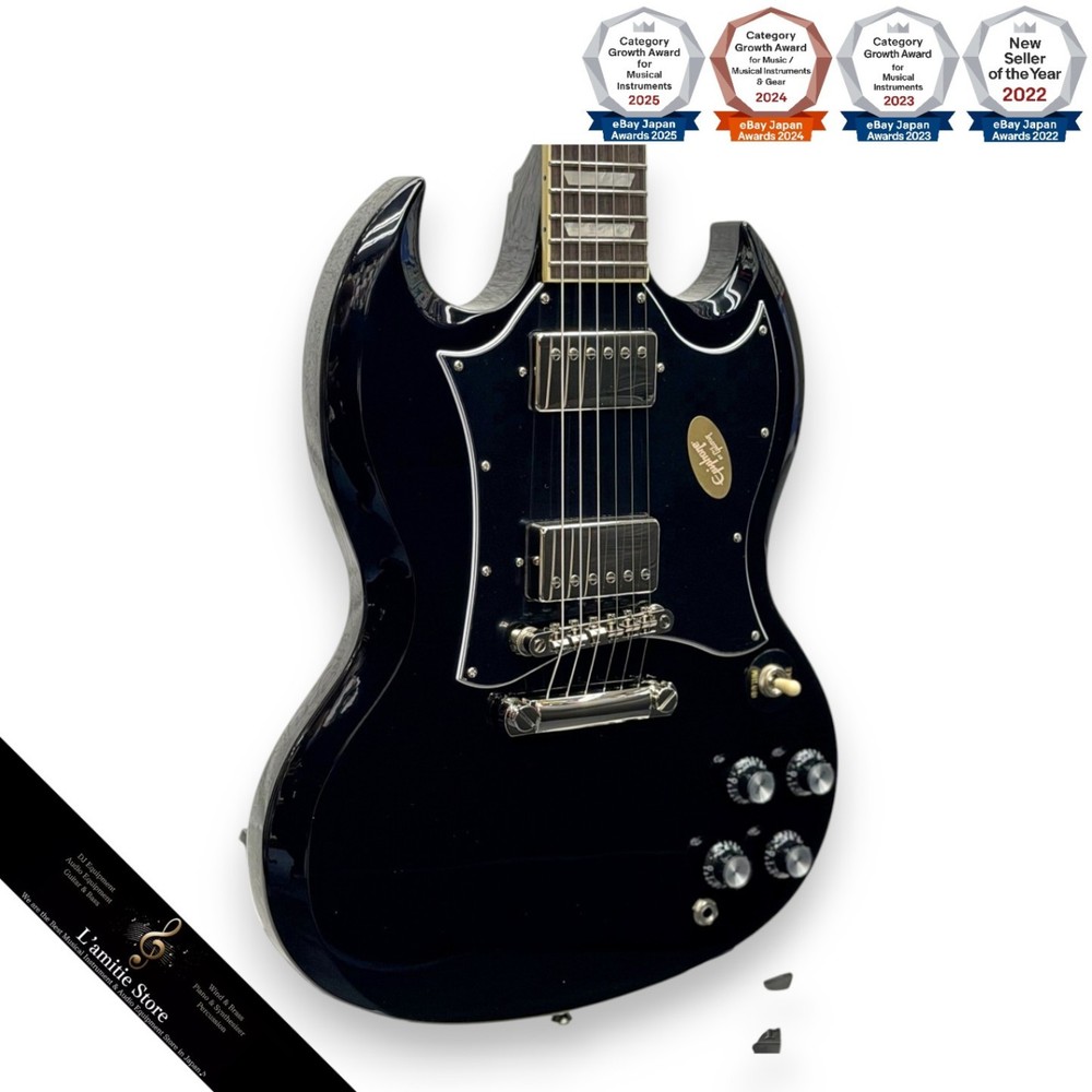 Epiphone SG Standard Ebony Electric Guitar Solid Body Versatile