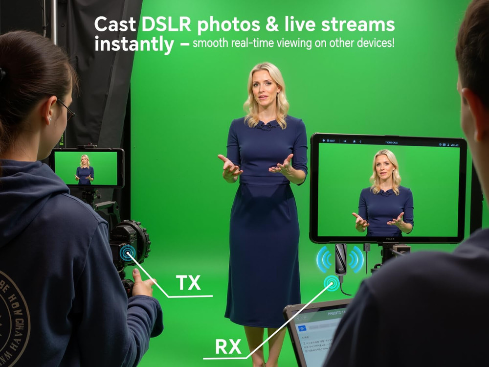 Wireless HDMI Transmitter and Receiver 328FT/100M,4K Decode Plug & Play Portable